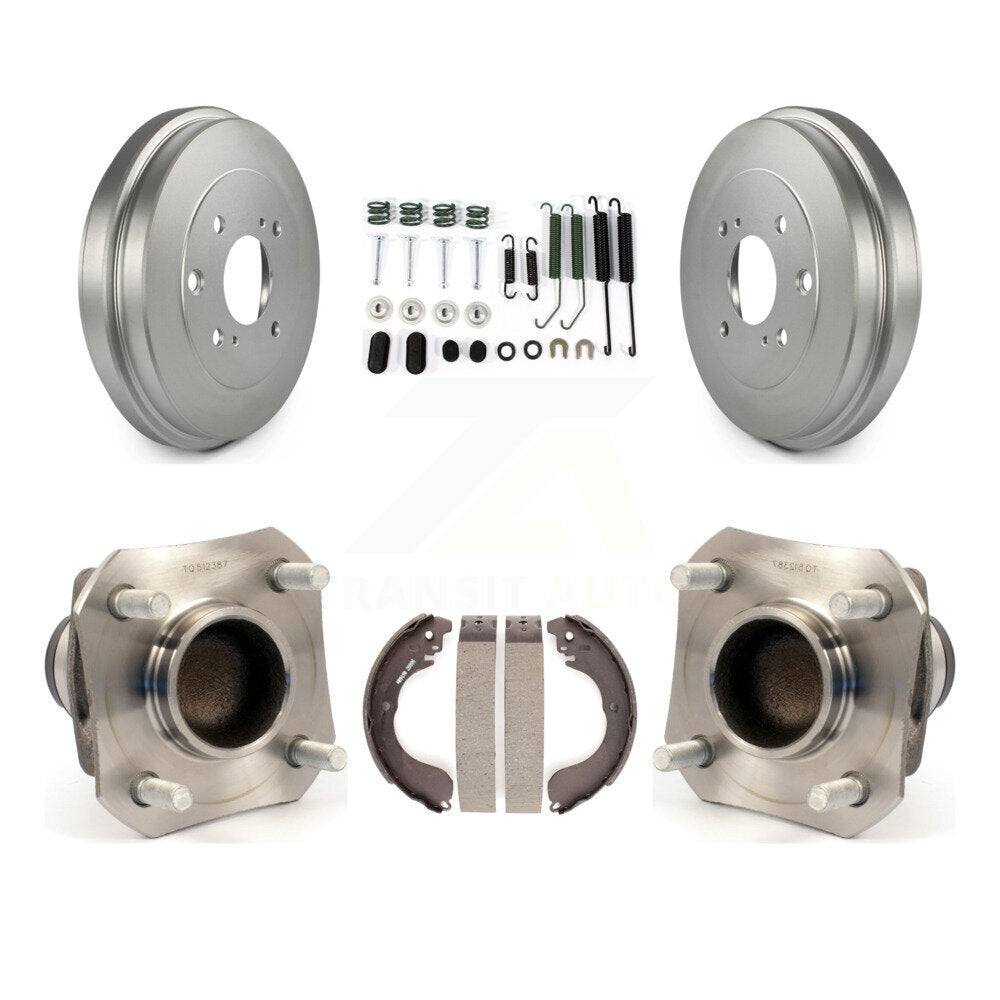 Coated Brake Drum Shoe Hardware And Wheel Hub Bearing Rear Kit For Nissan Versa