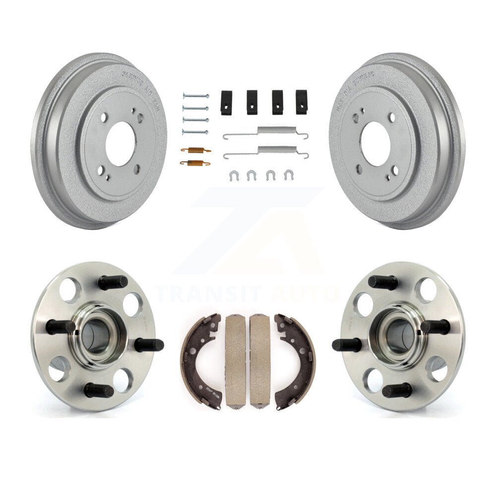 Coated Brake Drum Shoe Hardware And Wheel Hub Bearing Rear Kit For Honda Civic