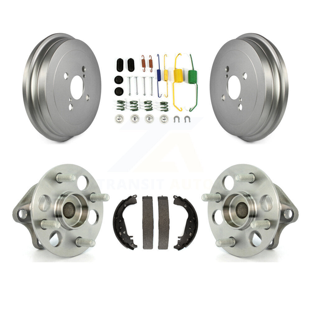 Coated Brake Drum Shoe Hardware & Hub Bearing Rear Kit For Toyota Yaris Non-ABS