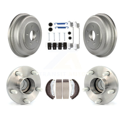 Coated Brake Drum Shoe Hardware & Hub Bearing Rear Kit For Ford Transit Connect