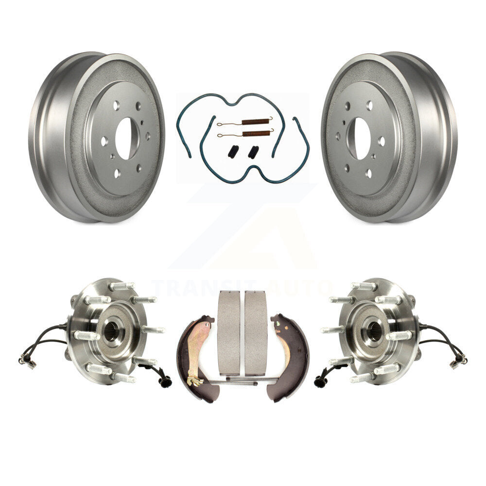 Coated Brake Drum Shoe Hardware Hub Bearing Rear Kit For Chevrolet Silverado GMC