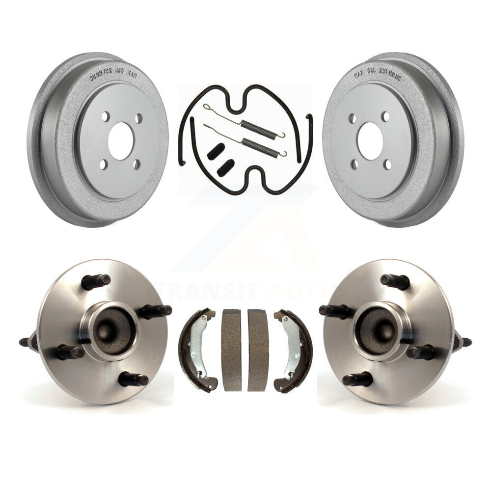 Coated Brake Drum Shoe Hardware Hub Bearing Rear Kit For Chevrolet Cobalt Saturn
