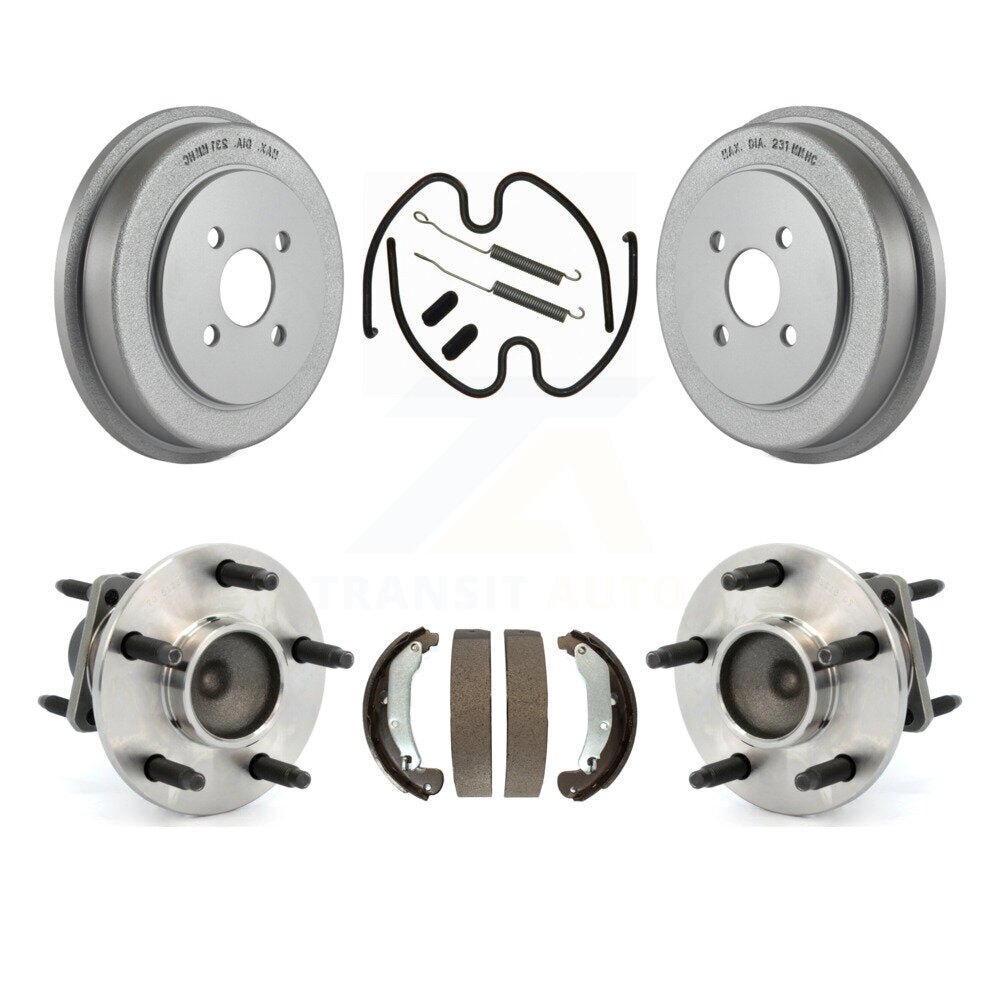 Coated Brake Drum Shoe Hardware And Hub Bearing Rear Kit For Saturn Ion Pontiac