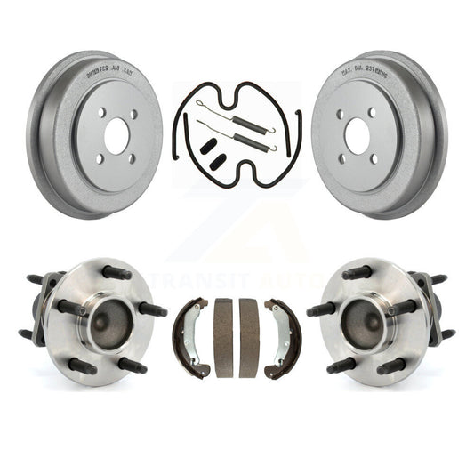 Coated Brake Drum Shoe Hardware And Hub Bearing Rear Kit For Saturn Ion Pontiac