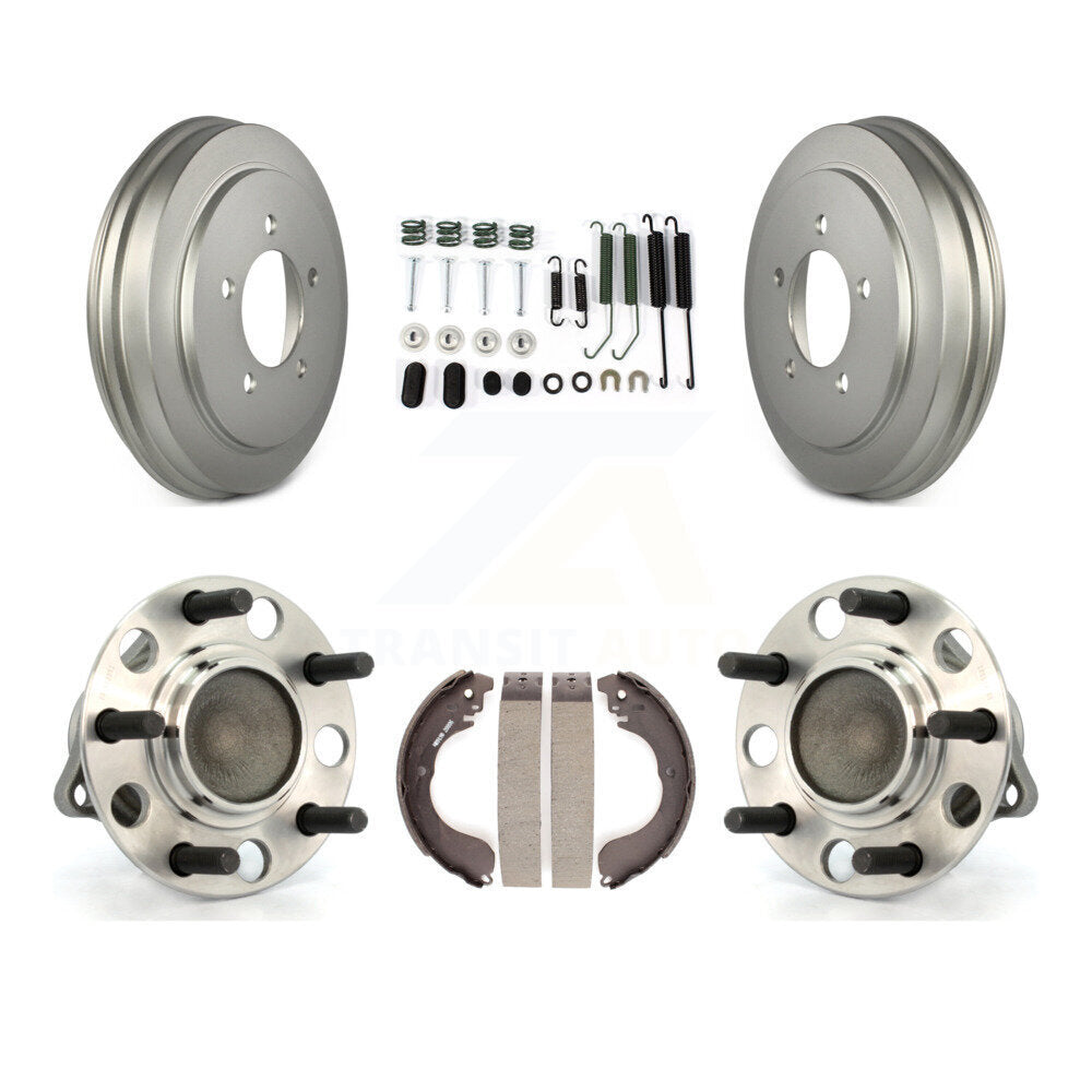 Coated Brake Drum Shoe Hardware & Hub Bearing Rear Kit For Jeep Patriot Compass