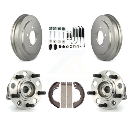 Coated Brake Drum Shoe Hardware & Hub Bearing Rear Kit For Jeep Patriot Compass