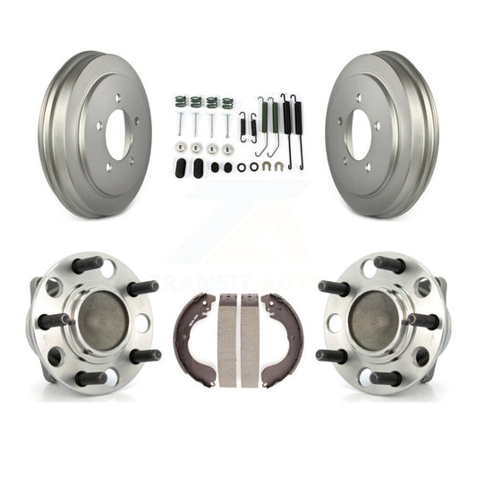 Coated Brake Drum Shoe Hardware & Hub Bearing Rear Kit For Dodge Caliber Avenger
