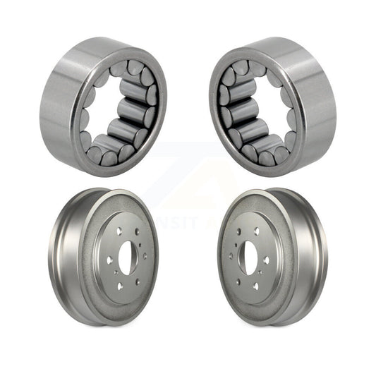 Coated Brakes Drum And Bearing Rear Kit For Chevrolet GMC Silverado 1500 Sierra