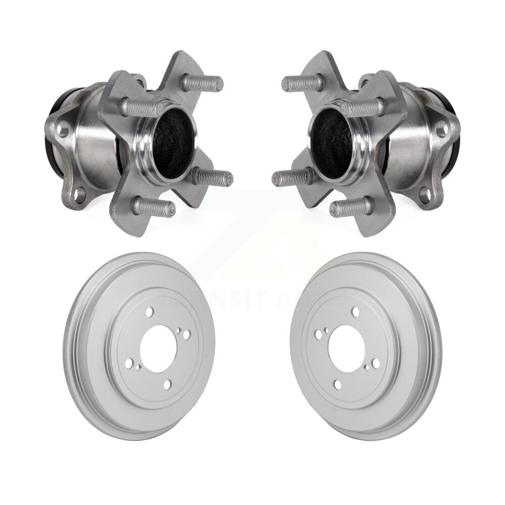Coated Brakes Drum And Hub Bearing Assembly Rear Kit For 2015-2020 Honda Fit