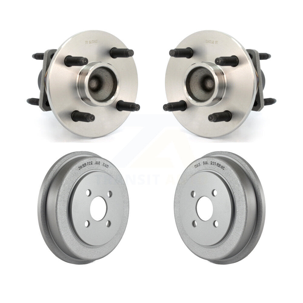 Coated Brakes Drum Hub Bearing Rear Kit For Chevrolet Cobalt Pontiac Saturn Ion
