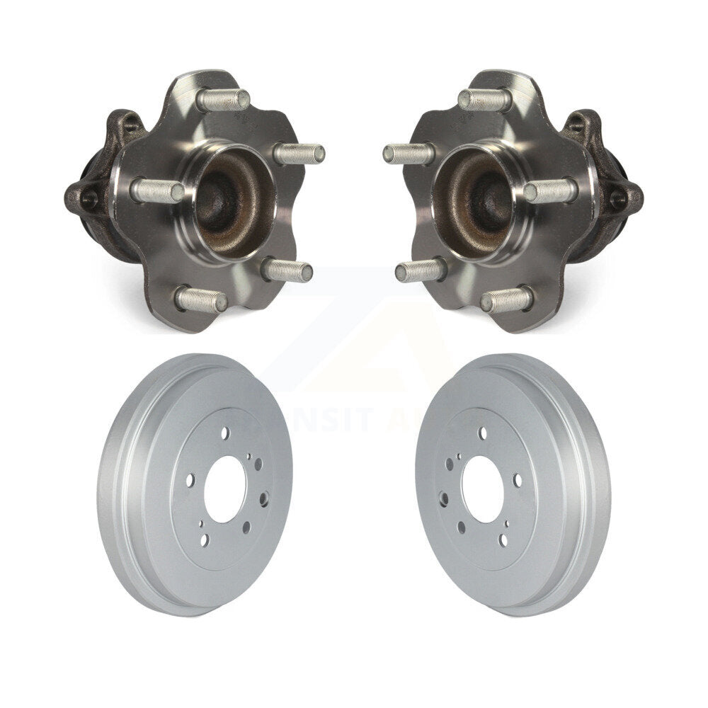 Coated Brakes Drum And Hub Bearing Assembly Rear Kit For 2013-2019 Nissan Sentra