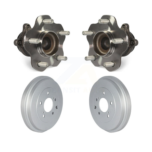 Coated Brakes Drum And Hub Bearing Assembly Rear Kit For 2013-2019 Nissan Sentra
