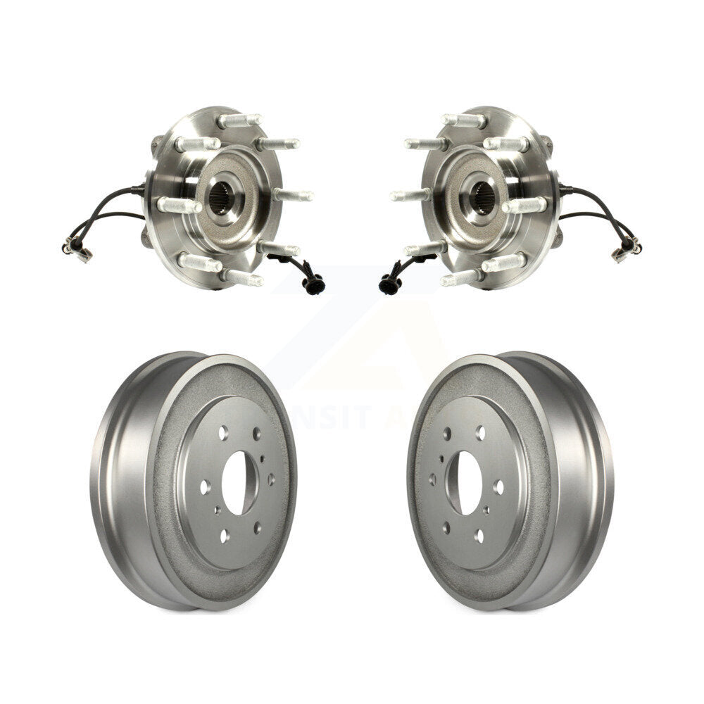 Coated Brakes Drum Hub Bearing Rear Kit For Chevrolet Silverado 1500 GMC Sierra