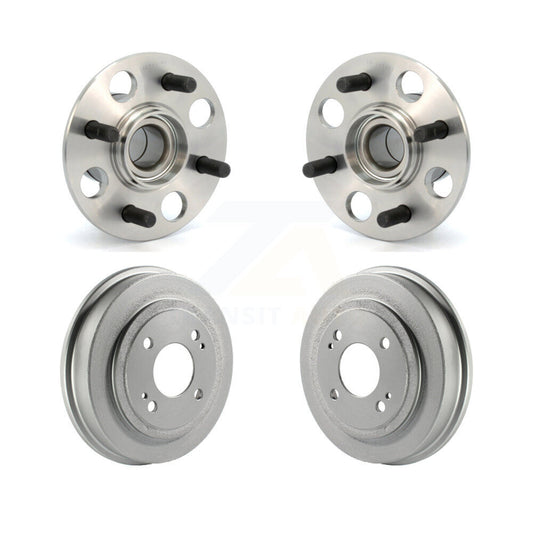 Coated Brakes Drum And Hub Bearing Assembly Rear Kit For 2007-2008 Honda Fit