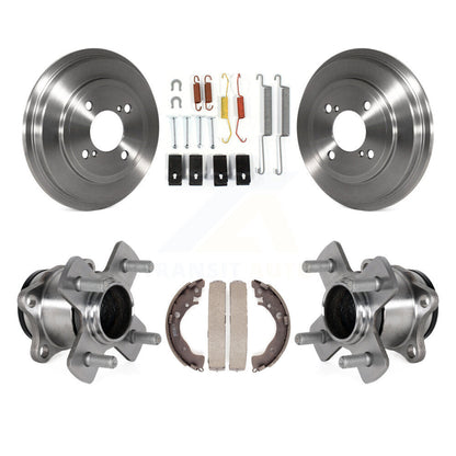 Brake Drum Shoe Hardware And Wheel Hub Bearing Rear Kit For 2015-2020 Honda Fit