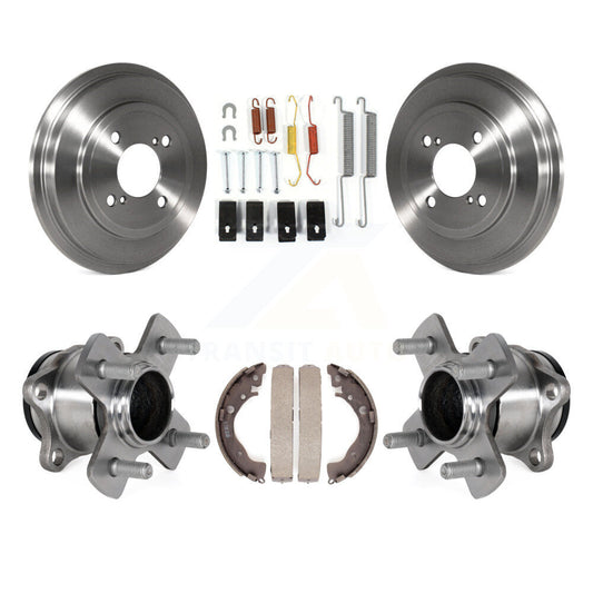 Brake Drum Shoe Hardware And Wheel Hub Bearing Rear Kit For 2015-2020 Honda Fit