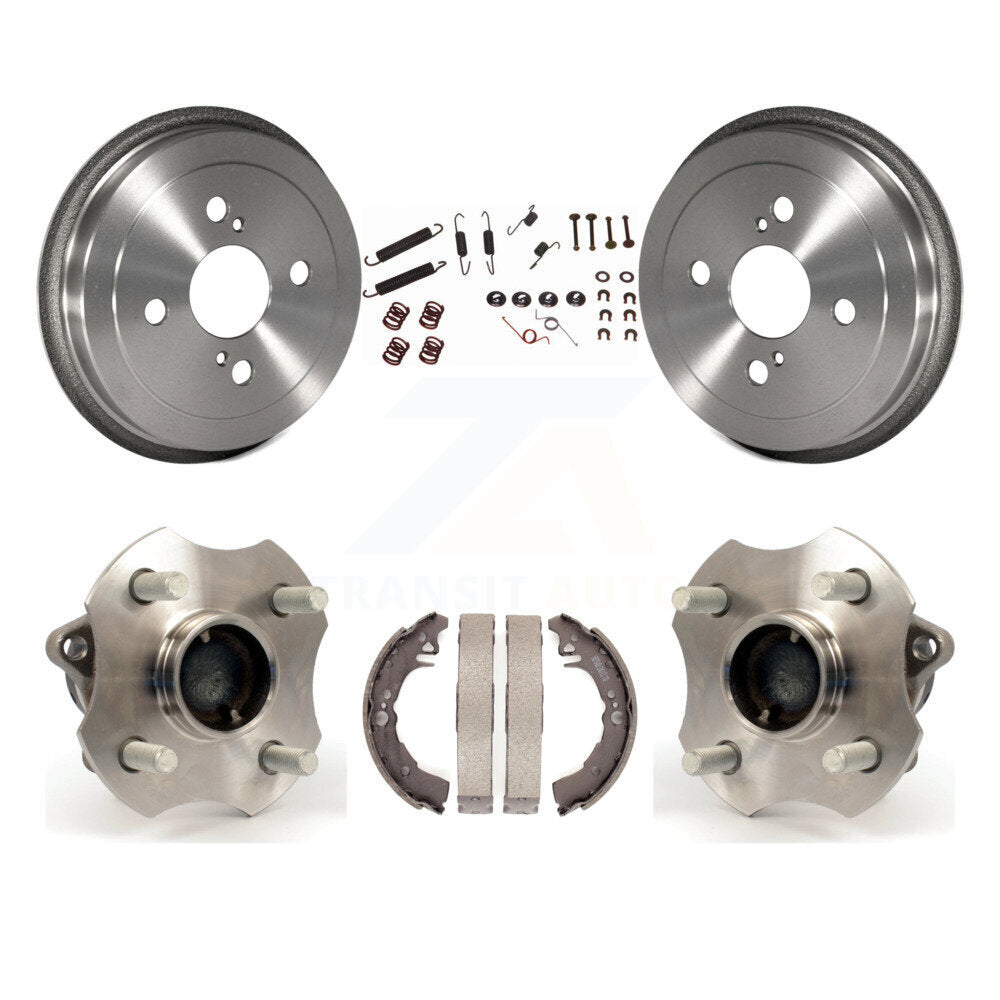 Brake Drum Shoe Hardware Hub Bearing Rear Kit For 00-05 Toyota Echo 4-Wheel ABS