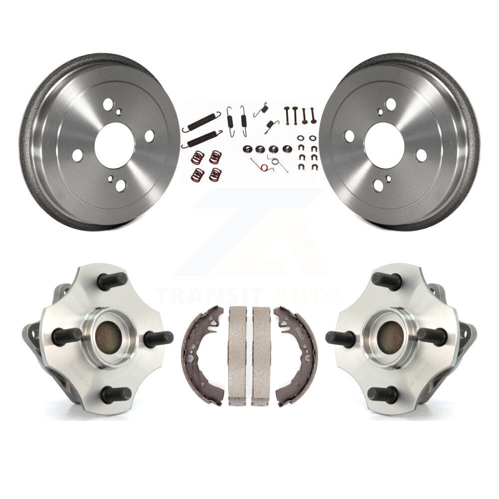 Brake Drum Shoe Hardware Hub Bearing Rear Kit For 2000-2005 Toyota Echo Non-ABS