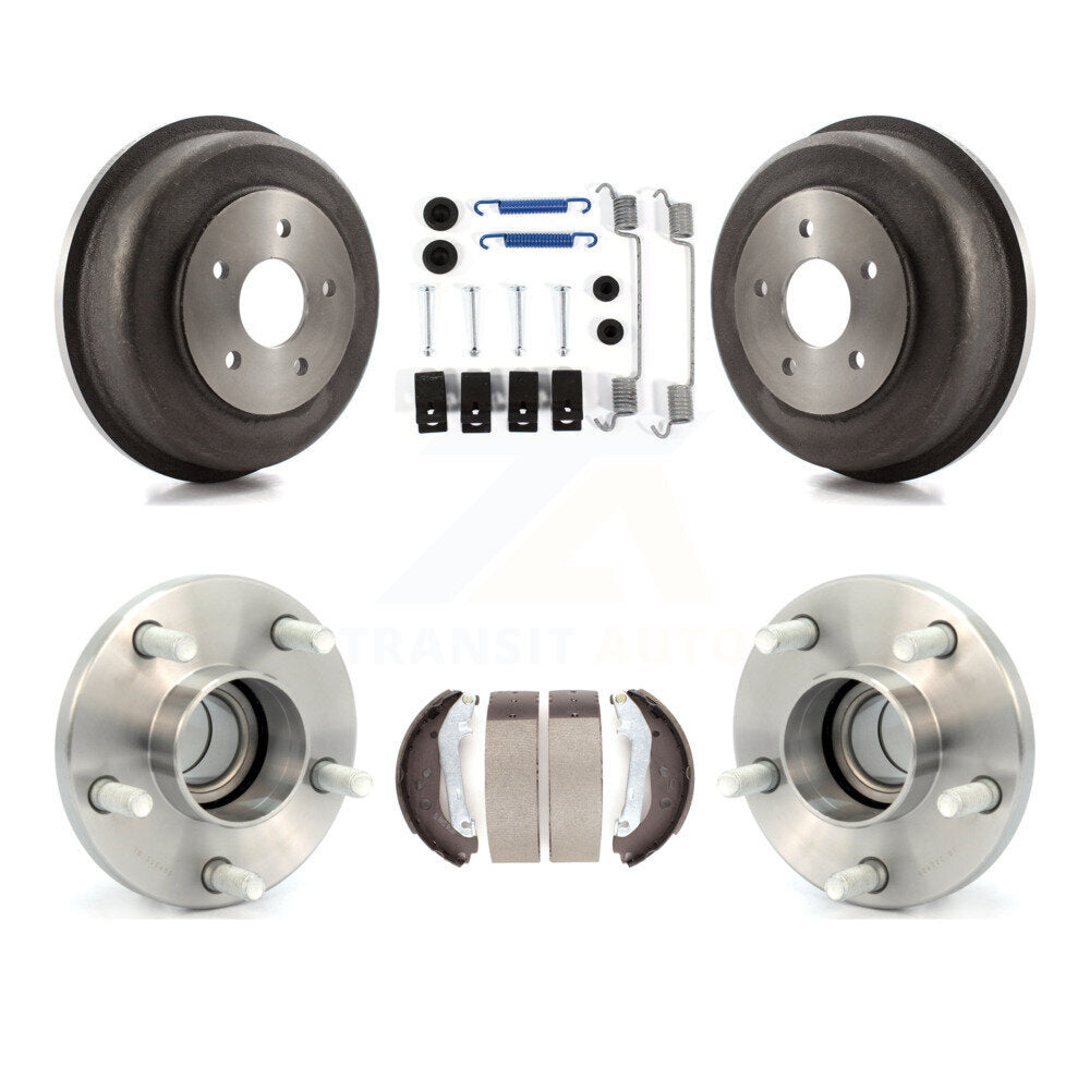 Brake Drum Shoe Hardware Hub Bearing Rear Kit For 2010-2013 Ford Transit Connect