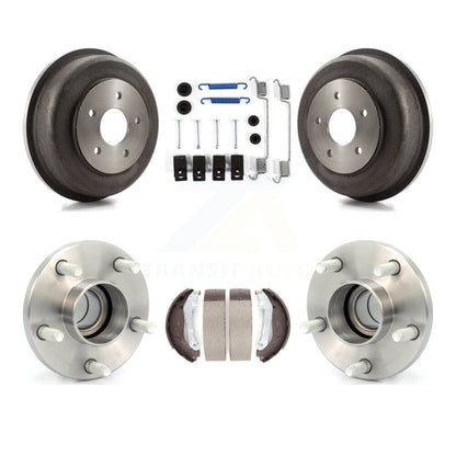 Brake Drum Shoe Hardware Hub Bearing Rear Kit For 2010-2013 Ford Transit Connect
