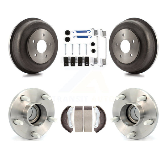 Brake Drum Shoe Hardware Hub Bearing Rear Kit For 2010-2013 Ford Transit Connect