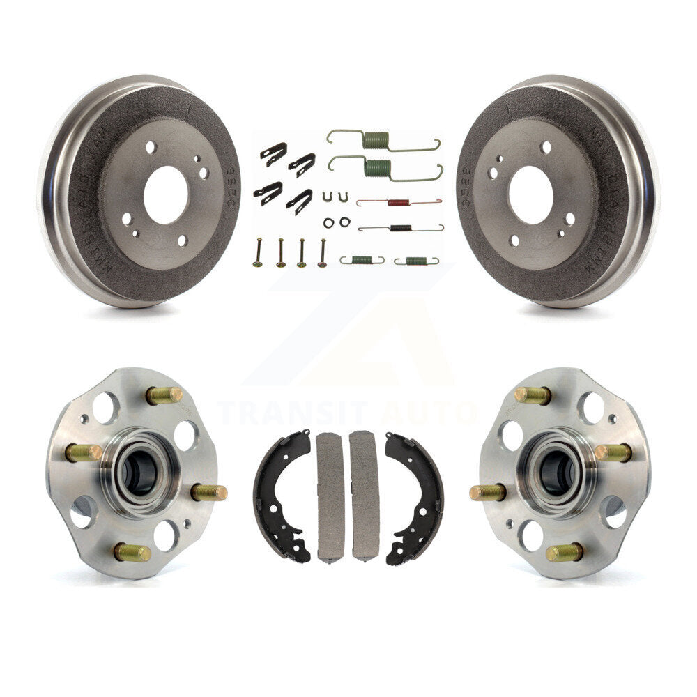 Brake Drum Shoe Hardware And Hub Bearing Assembly Rear Kit For Honda Accord