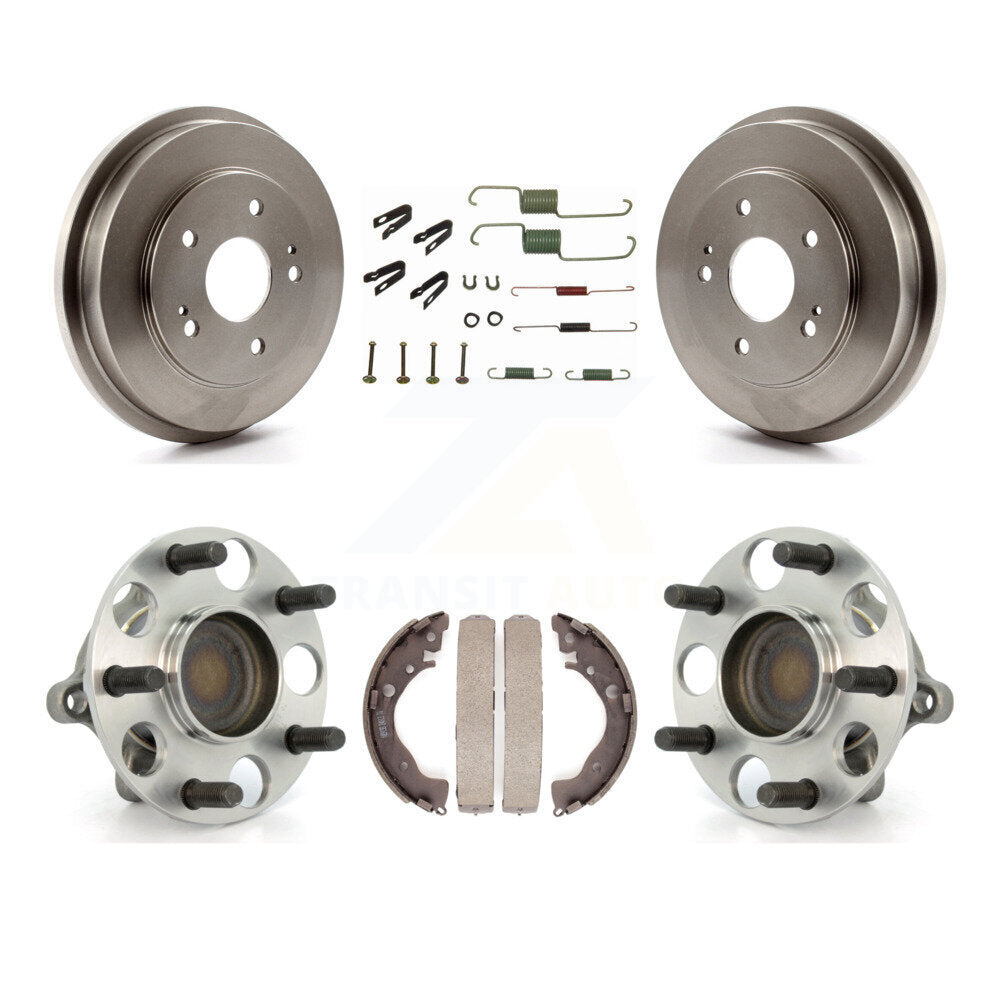 Brake Drum Shoe Hardware And Wheel Hub Bearing Rear Kit For 2011 Honda Civic GX