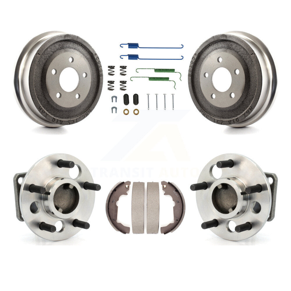 Brake Drum Shoe Hardware And Hub Bearing Assembly Rear Kit For Pontiac Aztek