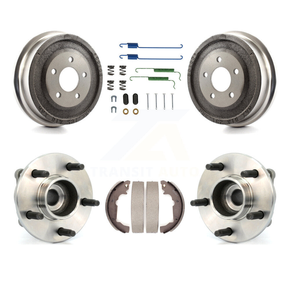 Brake Drum Shoe Hardware And Hub Bearing Rear Kit For Saturn Vue Pontiac Torrent