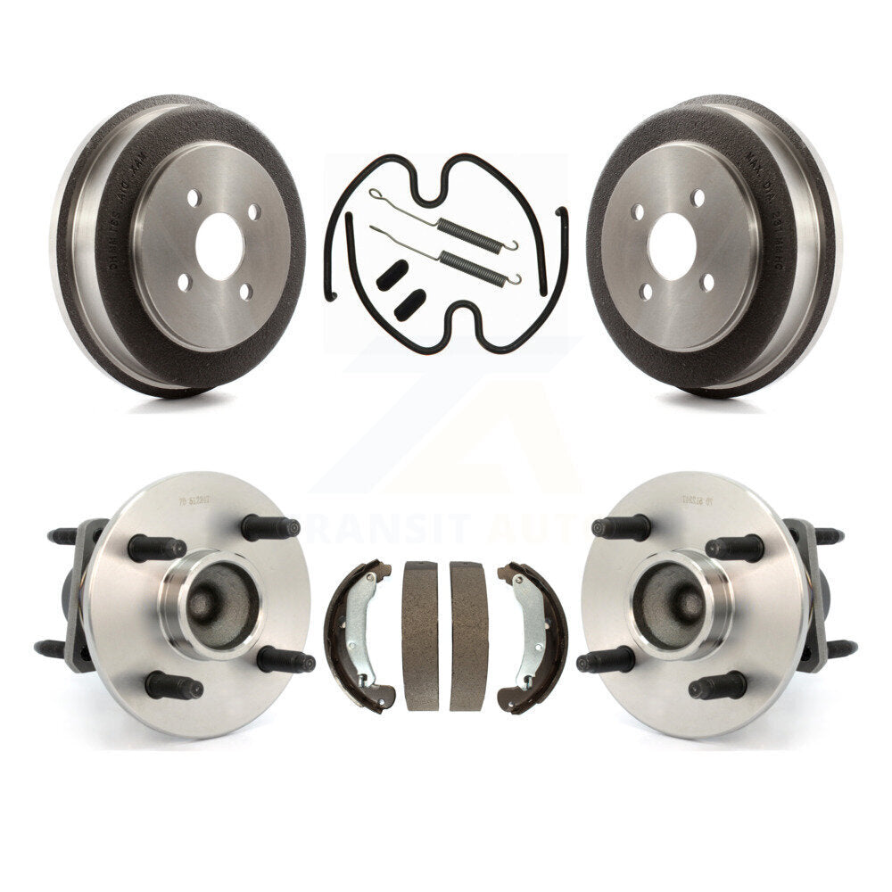 Brake Drum Shoe Hardware & Hub Bearing Rear Kit For Chevrolet Cobalt Pontiac Ion