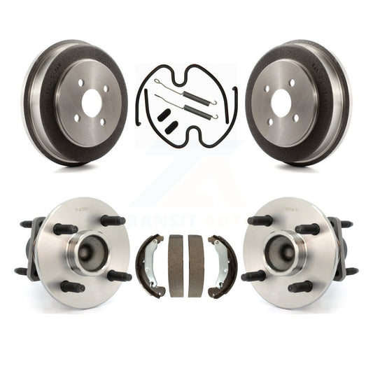Brake Drum Shoe Hardware & Hub Bearing Rear Kit For Chevrolet Cobalt Pontiac Ion