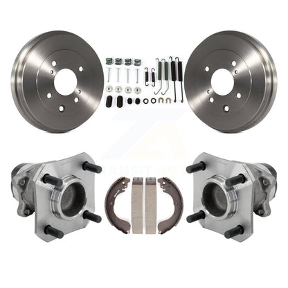 Brake Drum Shoe Hardware And Hub Bearing Rear Kit For 2009-2014 Nissan Cube