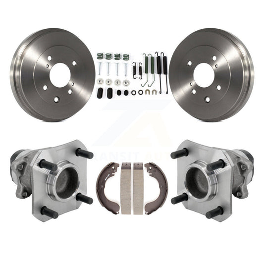 Brake Drum Shoe Hardware And Hub Bearing Rear Kit For 2009-2014 Nissan Cube