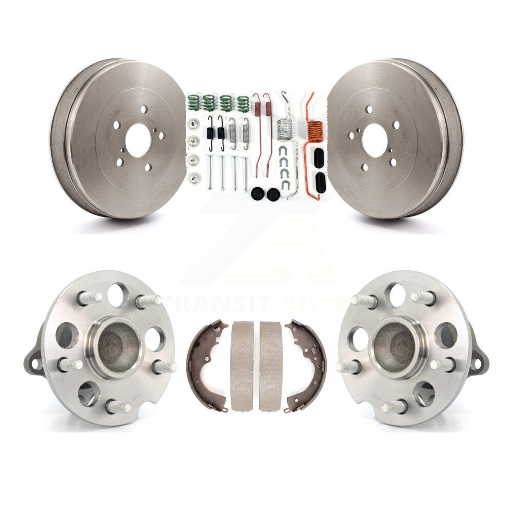 Brake Drum Shoe Hardware & Hub Bearing Rear Kit For 2004-2010 Toyota Sienna FWD