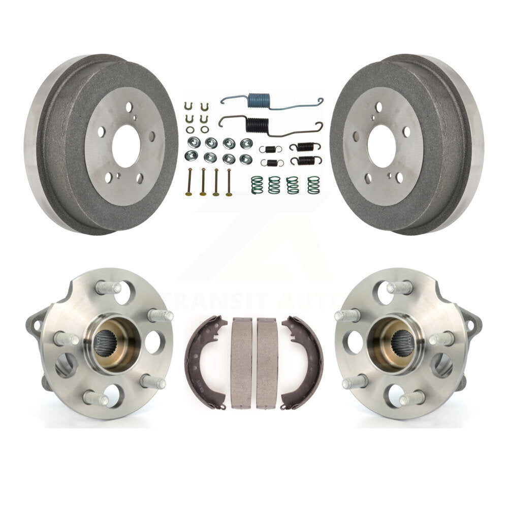 Brake Drum Shoe Hardware And Hub Bearing Rear Kit For 2001-2002 Toyota RAV4 AWD