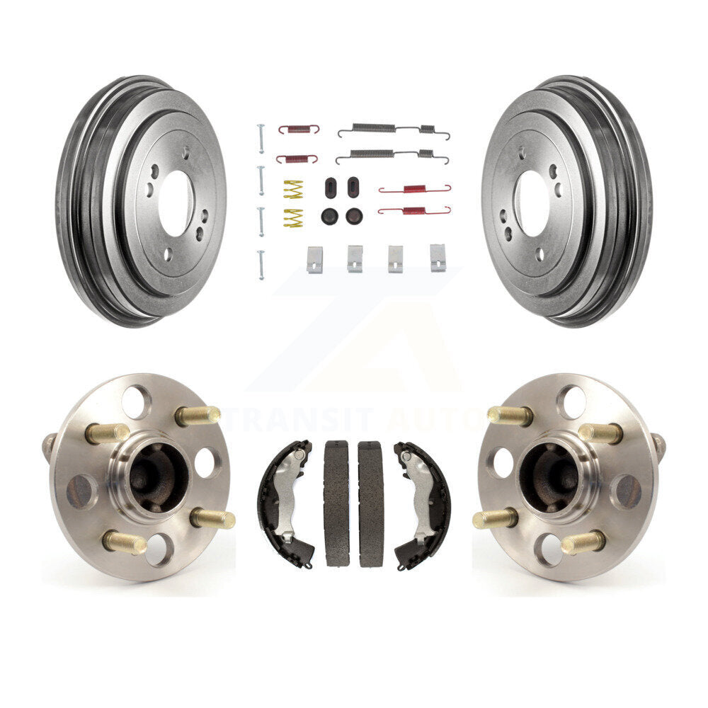 Brake Drum Shoe Hardware & Hub Bearing Rear Kit For Hyundai Accent Kia Rio Rio5