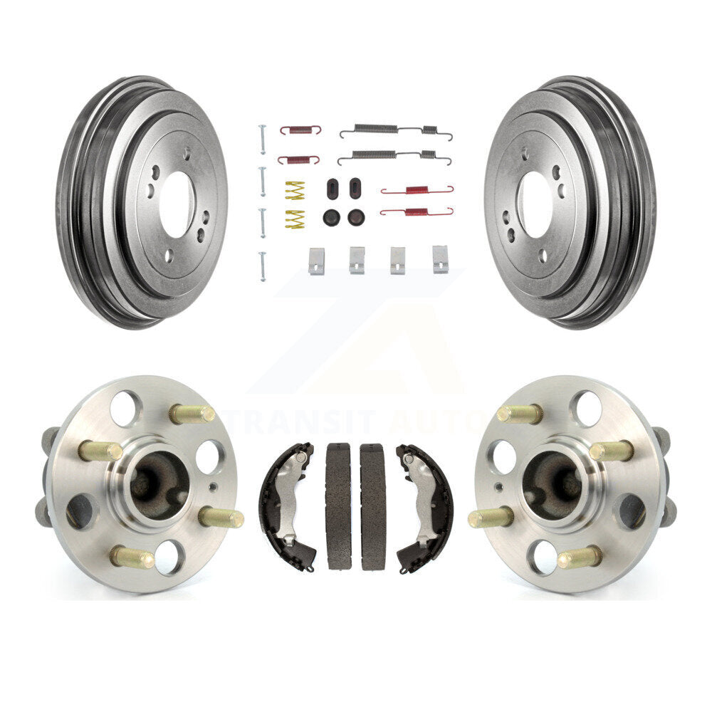 Brake Drum Shoe Hardware & Hub Bearing Rear Kit For Hyundai Accent Kia Rio Rio5