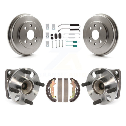 Brake Drum Shoe Hardware And Hub Bearing Assembly Rear Kit For 2011-2014 Mazda 2
