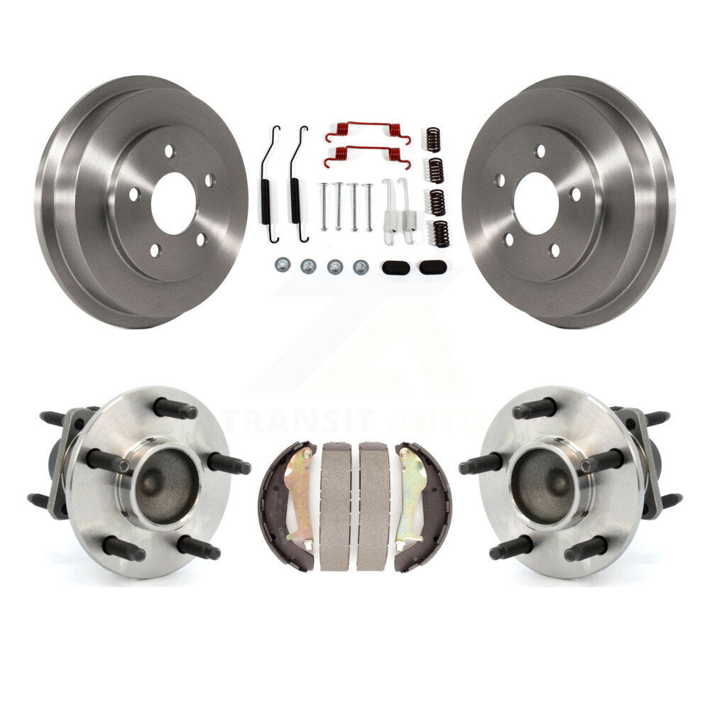 Brake Drum Shoe Hardware & Hub Bearing Rear Kit For Chevrolet Cobalt Pontiac G5