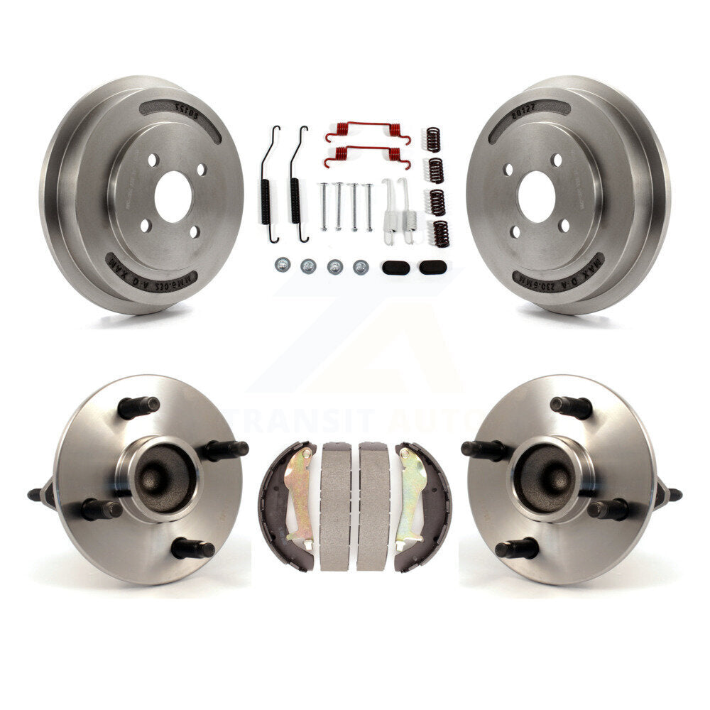 Brake Drum Shoe Hardware & Hub Bearing Rear Kit For Chevrolet Cobalt Pontiac G5