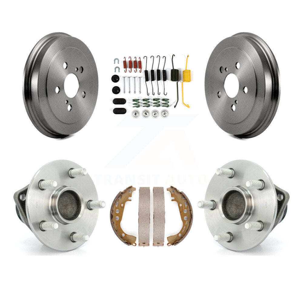 Brake Drum Shoe Hardware And Hub Bearing Rear Kit For 2004-2007 Toyota Prius