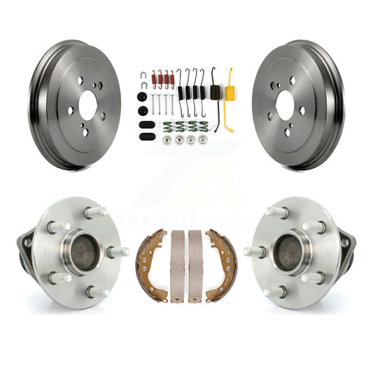 Brake Drum Shoe Hardware And Hub Bearing Rear Kit For 2004-2007 Toyota Prius