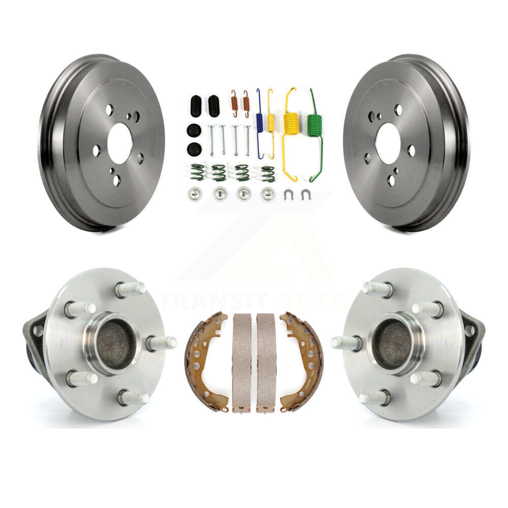Brake Drum Shoe Hardware And Hub Bearing Assembly Rear Kit For 2008 Toyota Prius