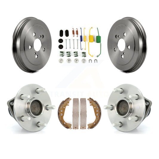 Brake Drum Shoe Hardware And Hub Bearing Assembly Rear Kit For 2008 Toyota Prius
