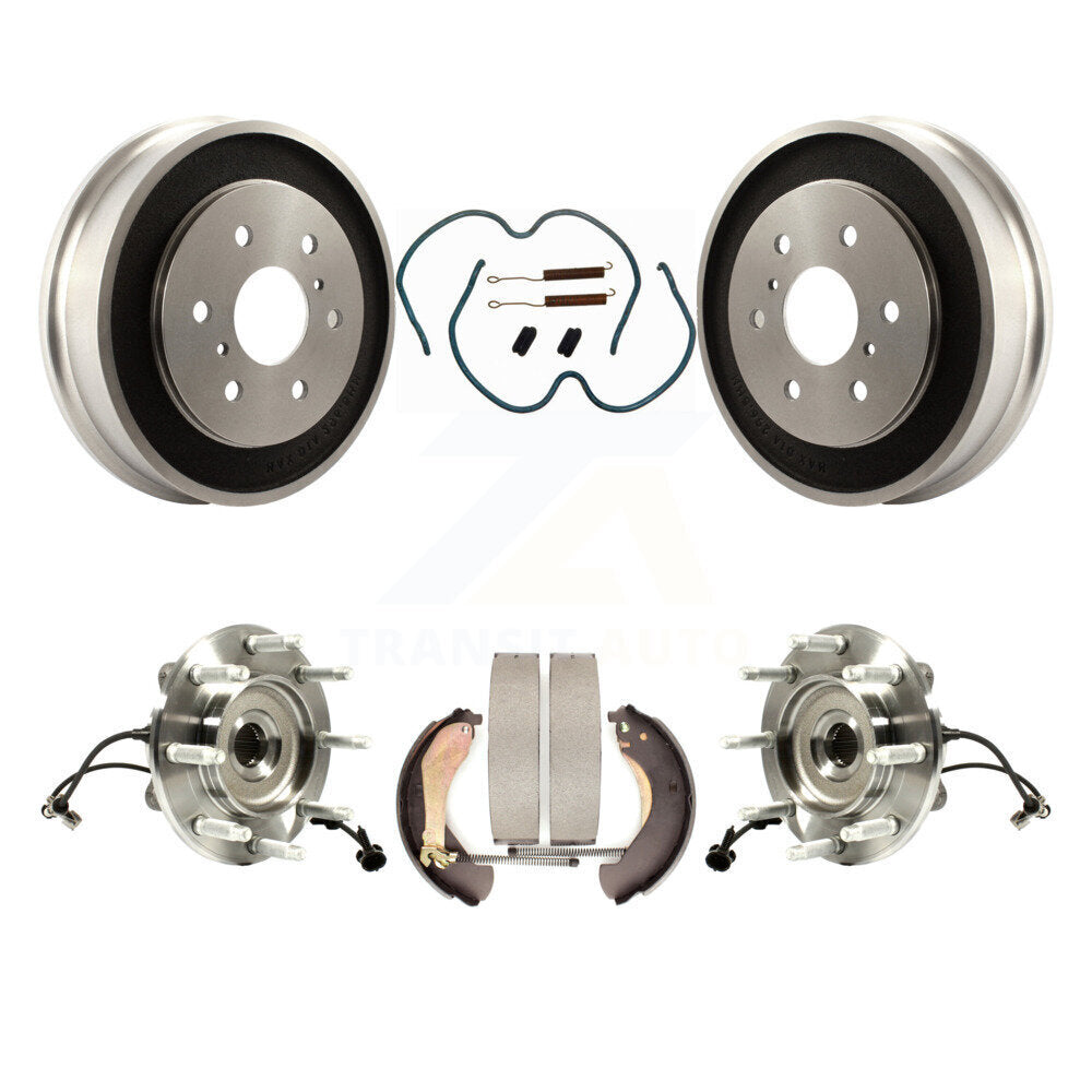 Brake Drum Shoe Hardware & Hub Bearing Rear Kit For Chevrolet Silverado 1500 GMC
