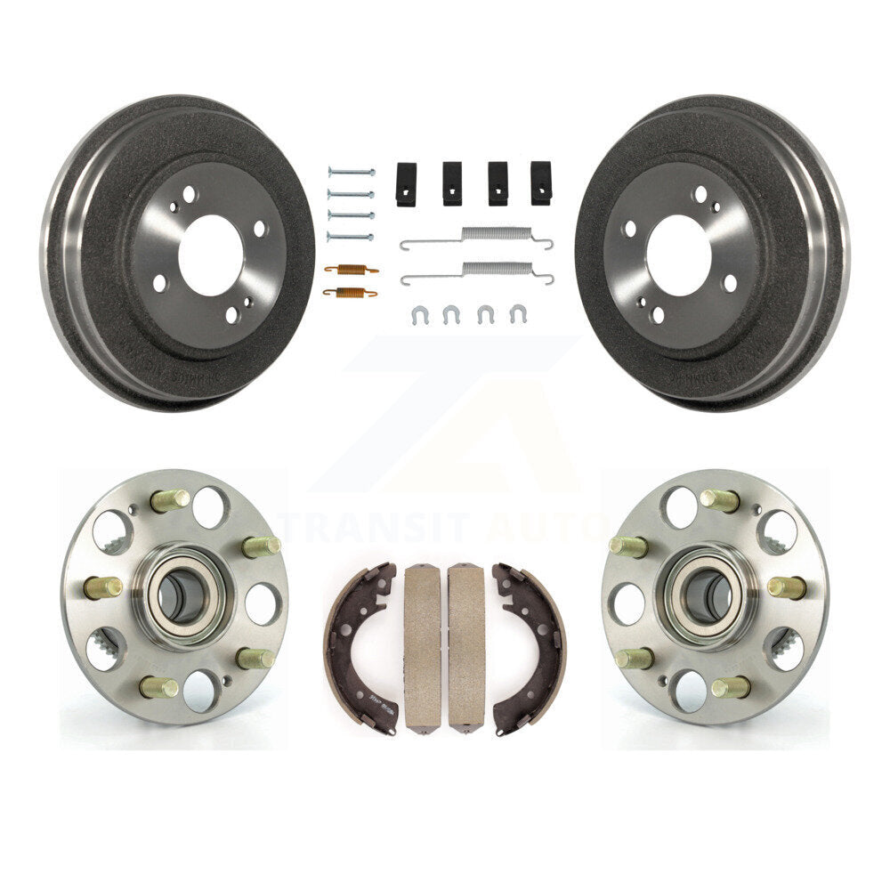 Brake Drum Shoe Hardware Hub Bearing Rear Kit For Honda Civic With 4 Lug Wheels