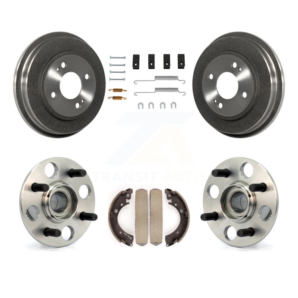 Brake Drum Shoe Hardware And Wheel Hub Bearing Assembly Rear Kit For Honda Civic