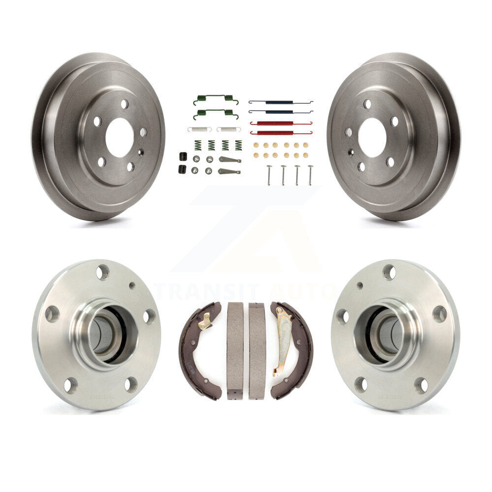 Brake Drum Shoe Hardware And Hub Bearing Assembly Rear Kit For Volkswagen Jetta