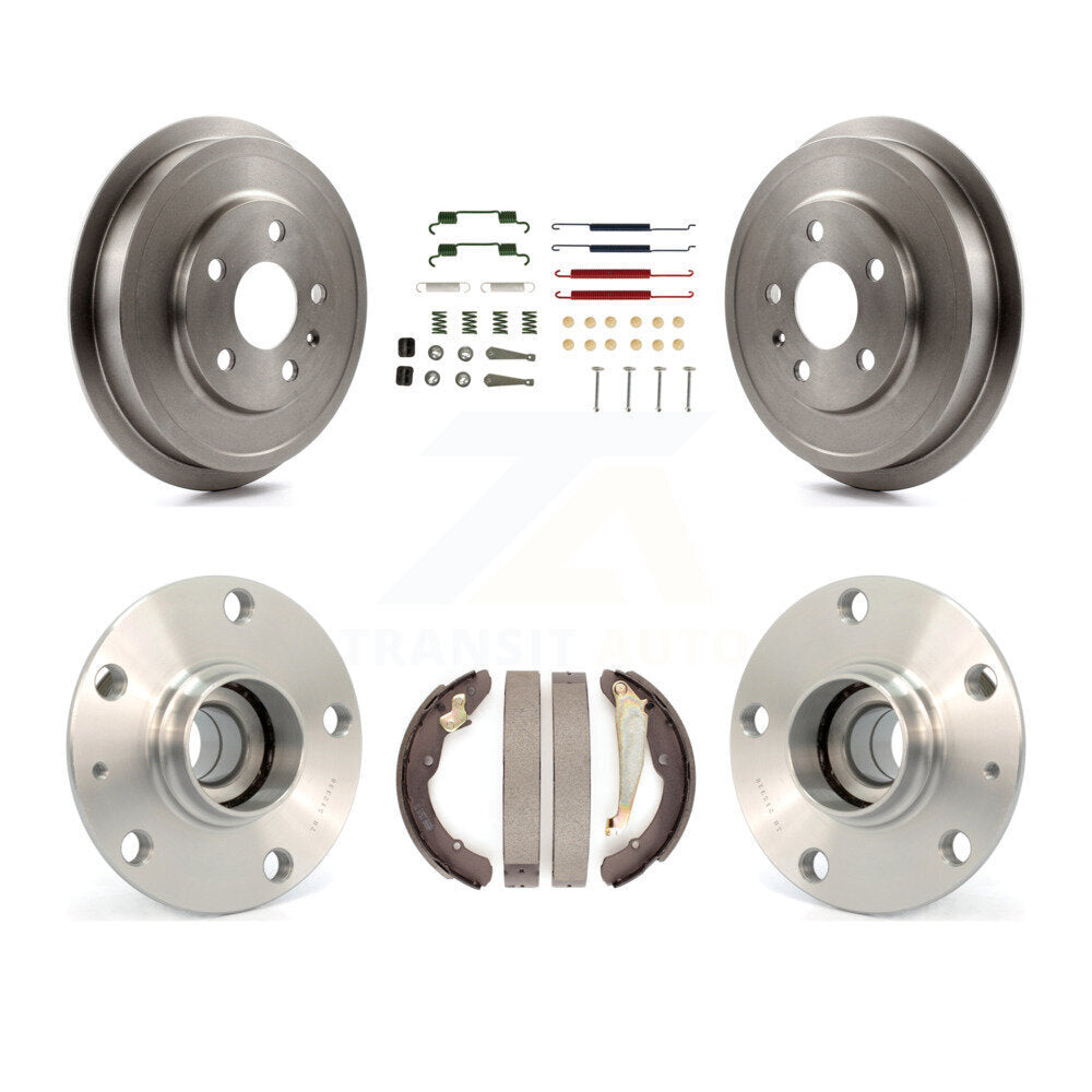 Brake Drum Shoe Hardware And Hub Bearing Assembly Rear Kit For Volkswagen Jetta