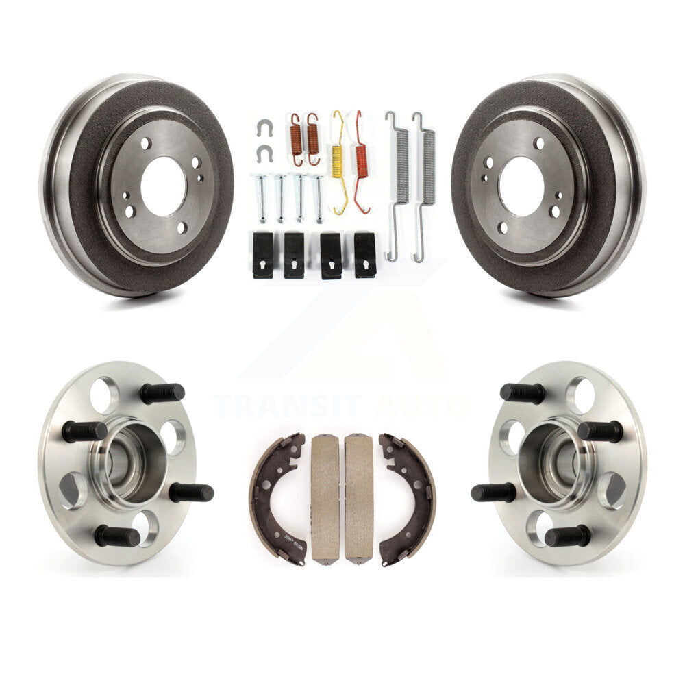 Brake Drum Shoe Hardware And Wheel Hub Bearing Assembly Rear Kit For Honda Civic